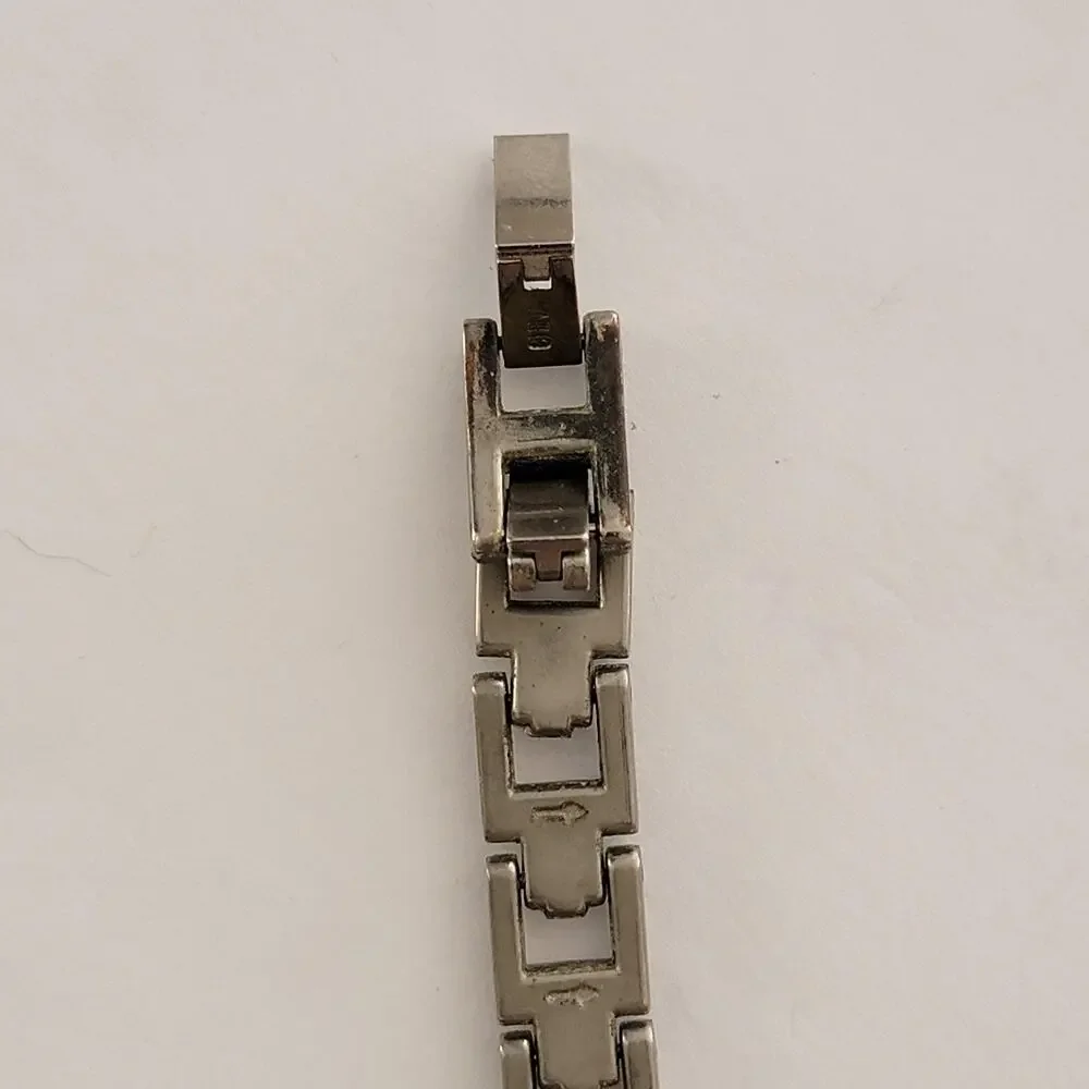 FMD Womens Watch Pink Dial 18mm Silver Case Stainless Bracelet Quartz Diamond